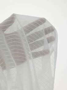 Swim Lushoire Plus Size Summer Vacation Ruffle Trim Waist Cover Up Beach Cover Up Dress White Beach Cover Up - White - View 6