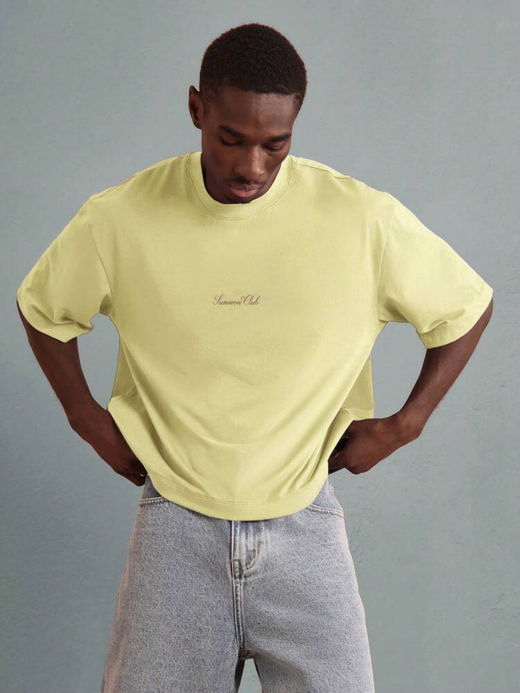 T-shirt oversize a maniche corte in misto cotone con movimento consapevole