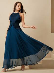 Anewsta Elegant Red Sleeveless Dress With Waist Cinched, Ruffled Hem, High-End Mini Cocktail Dress