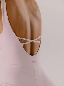 Aralina Leisurewear Active Pastel Pink Body-Hugging Shapewear Active Summer Cute Workout Jumpsuits