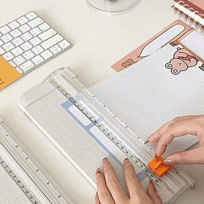 1件装便携式滑动式桌面裁纸刀小型迷你学生便捷式裁纸刀