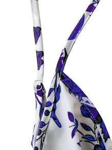 Sweetra Váy hai dây nhún bèo họa tiết hoa nhiệt đới thường ngày cho kỳ nghỉ, phù hợp đi biển, trang phục mùa hè cho phụ nữ - Nhiều màu - Xem 4