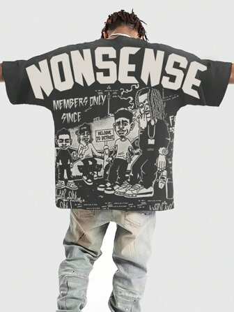 Street Life 1 Stück Herren Fledermausärmel Rundhalskurzarm Lässig T-Shirt