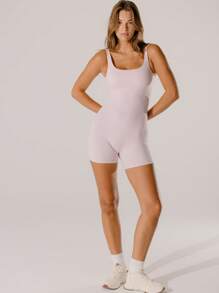 Aralina Leisurewear Active Pastel Pink Body-Hugging Shapewear Active Summer Cute Workout Jumpsuits