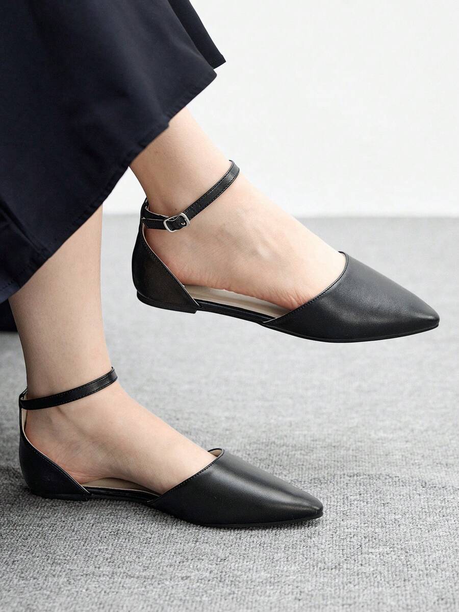 CUCCOO BIZCHIC Chaussures de bureau noires minimalistes, élégantes et confortables à bout pointu pour femme - Noir - Voir 1