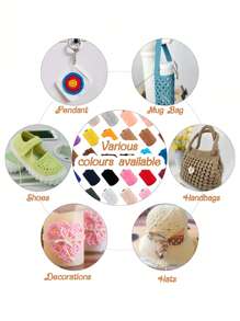 1卷彩色扭纹编织绳，DIY工艺空心绳，手工包，抽绳带配件，装饰性聚丙烯纤维绳，钩针线，手工钩编包线，靠垫，帽子，现代纯色聚酰胺DIY纱线 - 彩色 - 查看 2