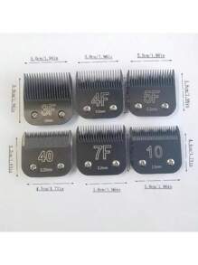 SRGC Oster Series Pet Clipper Blades #3F, #4F, #5F, #7F, #10, #40 - Universal Fit, Black - Black - View 2