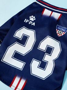 PETSIN 1pc Pet Cat/Dog Universal #23 Blue Sports Jersey Shirt With Letter Print, Fashionable Casual Sporty & Comfortable Pet Clothes - Multicolor - View 7