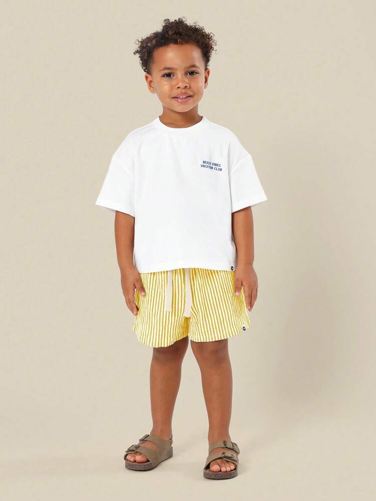 Italy Capri Lemon Print Casual T-Shirt Co-Ords