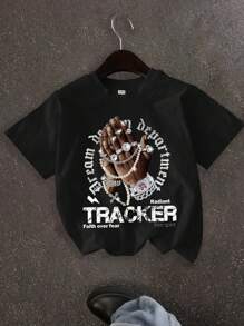 SHEIN Bolty 3pcs/Pack Hip-Hop Streetwear Graphic Tees, Vintage Style Casual Cartoon Pattern Short Sleeve T-Shirt For Tween Girls, Summer, School, Campus, College - Multicolor - View 5