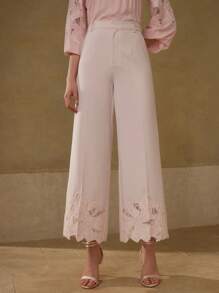 MOTF PREMIUM Bestickter Anzughose mit Bügelfalte