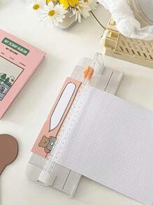 1件装便携式滑动式桌面裁纸刀小型迷你学生便捷式裁纸刀