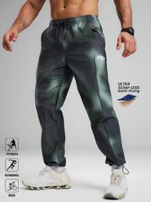 Manfinity Acti Log Men's Tie-Dye Print Drawstring Waist With Pockets Jogger Sweatpants Sweat Pants - Multicolor - View 1