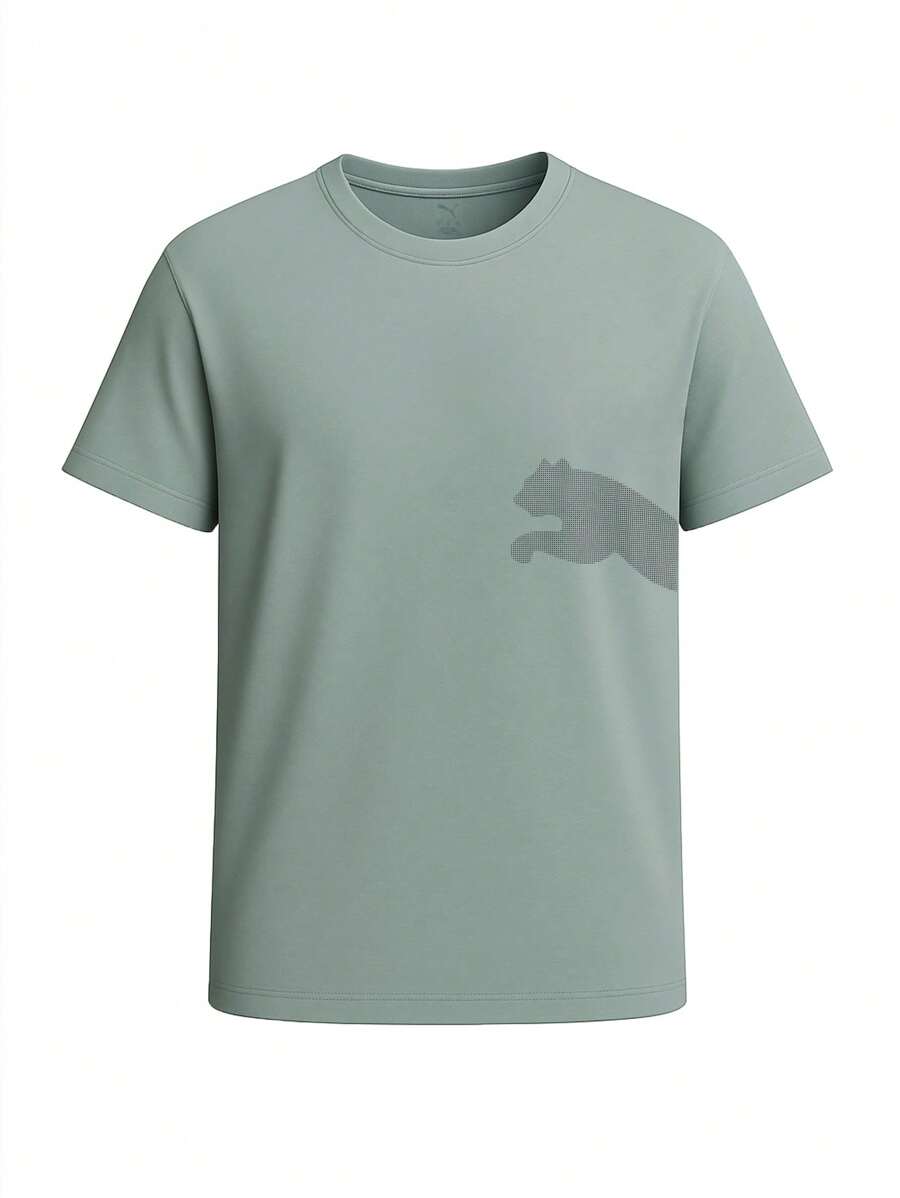 Puma M TAD BIG LOGO Tee - Green - View 1