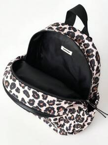 SUMWON New York Mini Backpack For Girls Students School Travel Weekender Fashion Leopard Print Design Front Zip Pockets Adjustable Straps - Brown - View 6