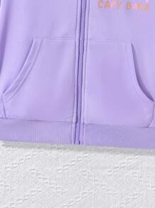 Sudadera morada con diseño estampado para niñas preadolescentes, otoño e invierno - Púrpura malva - Ver 7