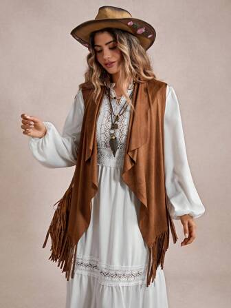 جاكيت بياقة مائلة من القماش المخملي الممسوح بالسيلوفان، وذيل مزين بالخيوط للارتداء في الشتاء