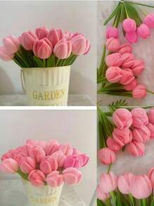 100 件套蓬松雪尼尔茎棒 DIY 工艺管道清洁器用于花束插花可弯曲毛绒棒适用于母亲节毕业婚礼生日装饰，适合春季、夏季、鲜花配色、派对用品礼物制作