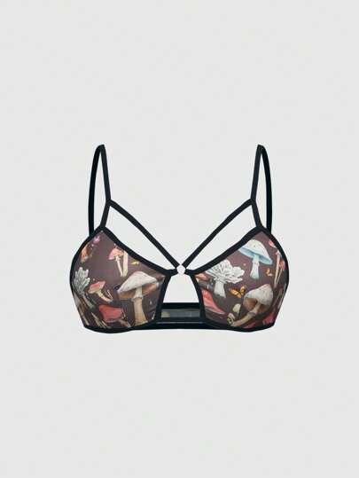 Fairycore 1pc Fairy Mushroom Hollow-Out Sexy Women Lingerie