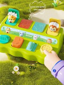 Hide And Seek Pop Up Box Toy Cause & Effect Game With Cow Elephant Rabbit Lion Animals Interactive Learning For Toddlers 18+ Months Boys Girls Holiday Gift Halloween Easter Christmas Random Button Color - Multicolor - View 7