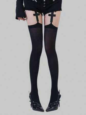 Grunge Punk 1pc Black Sexy Suspender Tights/Pantyhose/Leggings For Women