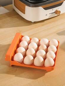双层厨房鸡蛋收纳盒家用抽屉式冰箱透明保鲜盒鸡蛋托盘可堆叠鸡蛋架，复活节鸡蛋收纳托盘