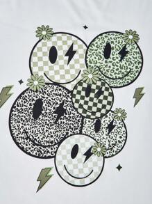 SHEIN ChillGRL 2 件套青少年女孩字母印花圆领 T 恤 + 工装裤，休闲街头风格