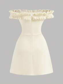 Girlism Teen Girls Apricot Color Is Elegant And Sweet Off-Shoulder Cut Out Short Mini Dress,Suitable For Spring, Summer, Autumn And Winter, Can Be Matched, Parties, Dances, Gatherings Ivory Dress Teen Teen Dress Ruffle Cream Dress For Teen Off The Shoulder Dress Teen White Dress For Teen Ivory Dress Girls Teen Dresses Ruffle Off The Shoulder Dress Teens White Ruffle Dress Teens