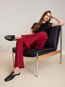 MOTF PREMIUM شبشب مربع الأصبع جلد اصطناعي