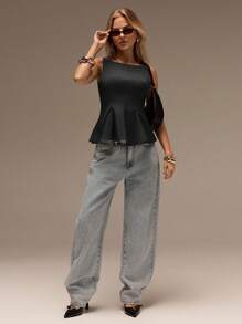 SHEIN Forever 21 女士秋冬正装/返校季/万圣节/婚礼宾客/度假/千禧年/海滩/可爱/教师/外出/商务休闲/优雅/生日/办公室/乡村音乐会/俱乐部/西部风/工作/街头风/复古/节日/鸡尾酒会/锐舞派对/毕业舞会/机场/趣味/基础款/早午餐/2000年代风格/老钱风格/教堂/返校节/高贵/派对/端庄/仙女风/约会之夜/节日/度假装/酷炫/斯德哥尔摩风格/夜生活/露背露脐上衣 - 黑色 - 查看 3