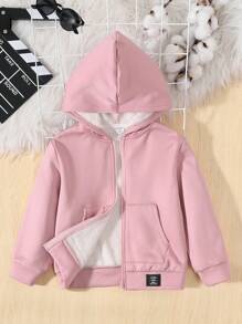 3件套年轻男童休闲舒适英伦标志连帽羊毛运动衫夹克