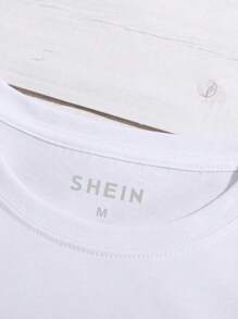 Resyla Camiseta de cuello redondo regular de uso diario con estampado gráfico casual para mujer