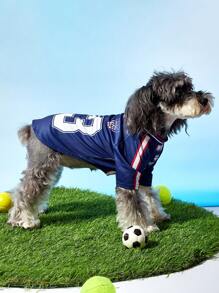 PETSIN 1pc Pet Cat/Dog Universal #23 Blue Sports Jersey Shirt With Letter Print, Fashionable Casual Sporty & Comfortable Pet Clothes - Multicolor - View 3