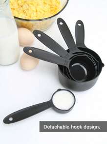 SHEIN 厨房烘焙工具量杯和量勺套装，采用可堆叠设计和刻度标记，非常适合烹饪和烘焙 - 彩色 - 查看 9