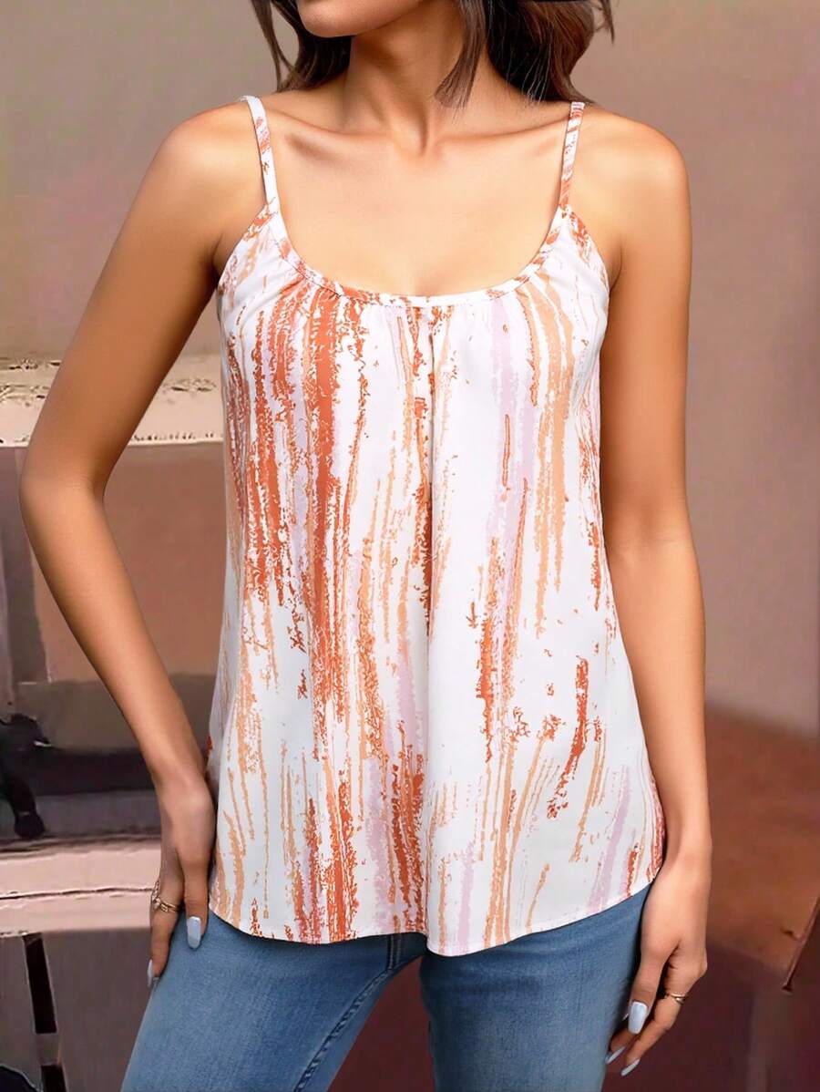 EMERY ROSE Top a canottiera casual a blocchi di colore e righe, magliette grafiche da donna