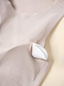 SHEIN Teens Girls' Seamless Printed Undershirt - Pink - View 3