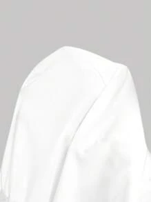 SHEIN MOD 白色斜襟腰部修身长袖衬衫，乡村音乐会，可爱，西部女装，度假，复古，女式外出上衣，学校，秋季，街头服饰，老钱风格女装，女式教师，工作衬衫，办公室，女式办公室，女式工作服，返校，女式机场上衣 - 白色 - 查看 6