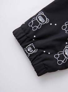 Tween 男童休闲印花保暖内衬风衣夹克，适合春夏秋冬上学、花园、海滩、生日 - 彩色 - 查看 7