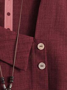 Linhara 大码女装大码休闲斜肩短袖衬衫