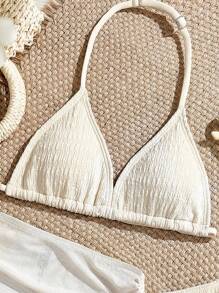 Tween Girl New Fashion Beige Specialty Fabric 3 Pieces Tankini Swimsuit Beach Outfit Summer Holiday