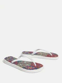 Grefit Women Fashion Black Flip Flops - Multicolor - View 3
