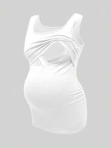 Modmama 女士时尚纯色无袖哺乳背心（孕妇适用） - 彩色 - 查看 12