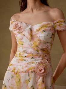 MOTF Soiréza RUCHED FLORAL PRINT DRESS - Multicolor - View 2