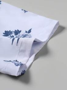 Manfinity RSRT Men's Gradient Shoulder Short Sleeve Casual Floral Print Button Down Shirt (Random Print Pattern) - Multicolor - View 3