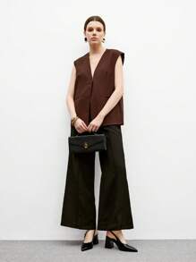 CUCCOO BIZCHIC 女士时尚酒红色粗跟中跟鞋，经典简约设计，适合通勤、约会、派对、度假、婚礼等场合。 - 黑色 - 查看 10