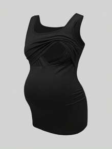 Modmama 女士时尚纯色无袖哺乳背心（孕妇适用） - 彩色 - 查看 13