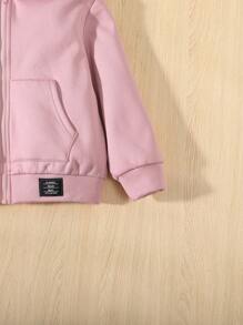 3件套年轻男童休闲舒适英伦标志连帽羊毛运动衫夹克