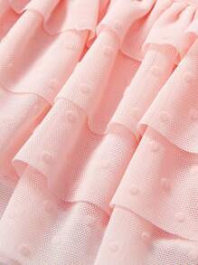 TryMe Dot Mesh Ruffle Tube Top Bandeau Bra