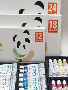 画家水彩颜料 - 24 色水彩颜料套装，防漏密封包装，0.17/5ml-12/18/24 颜色，适用于帆布、织物、岩石、玻璃、墙面陶瓷和木材项目 - 非常适合为艺术用品和装饰品着色 - 5ml水粉顏料 - 查看 3