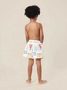 SUMWON 意大利里维埃拉男童泳裤 阿马尔菲海岸明信片印花 夏季海滩度假泳池派对泳装 休闲 - 彩色 - 查看 6